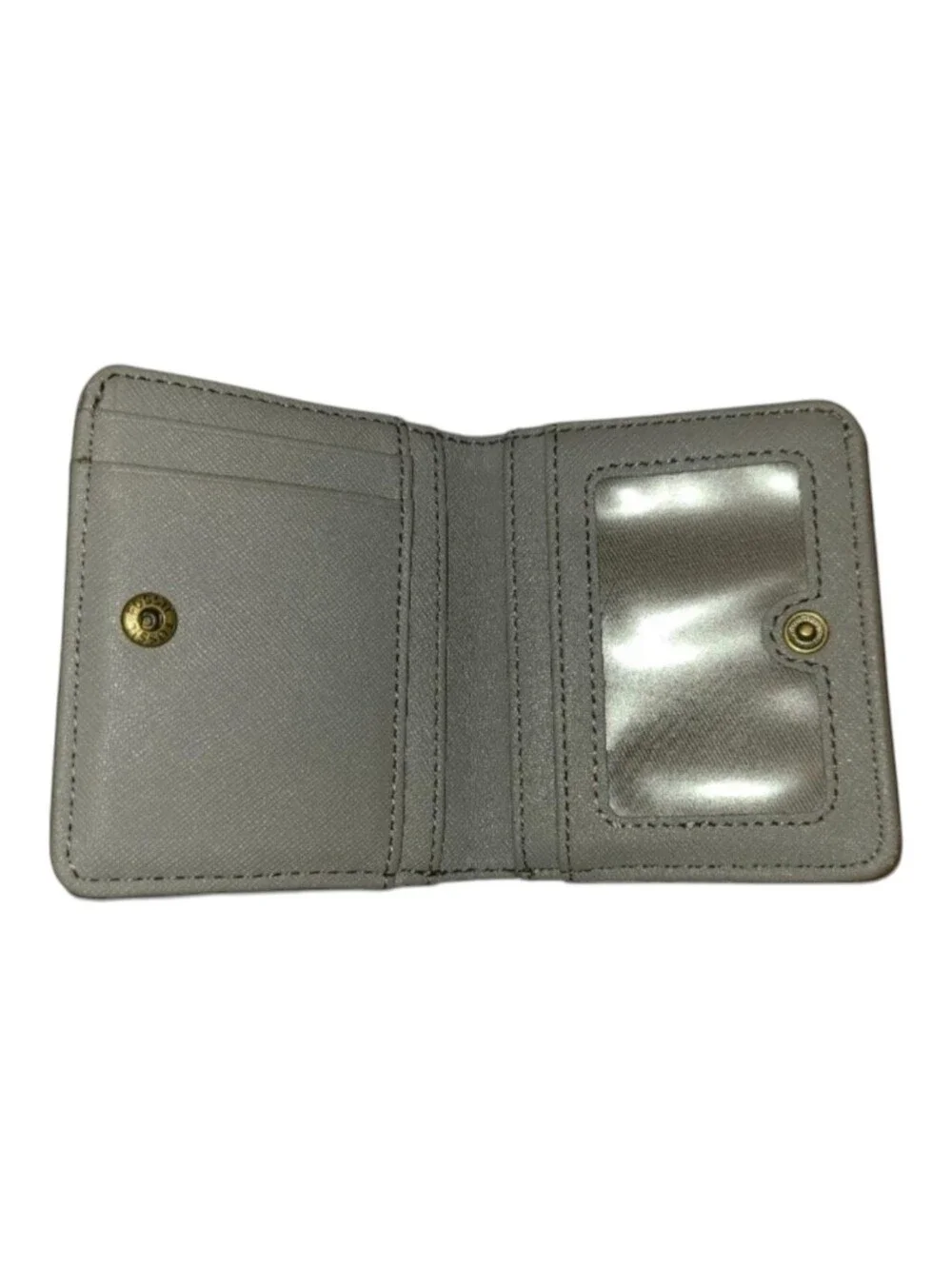 Fossil Pebbled Gray Leather Bifold Wallet